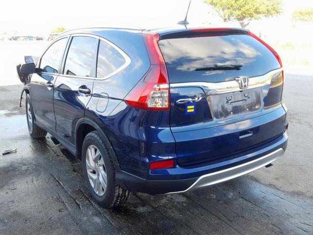 2HKRM3H71GH542655 - 2016 HONDA CR-V EXL BLUE photo 3