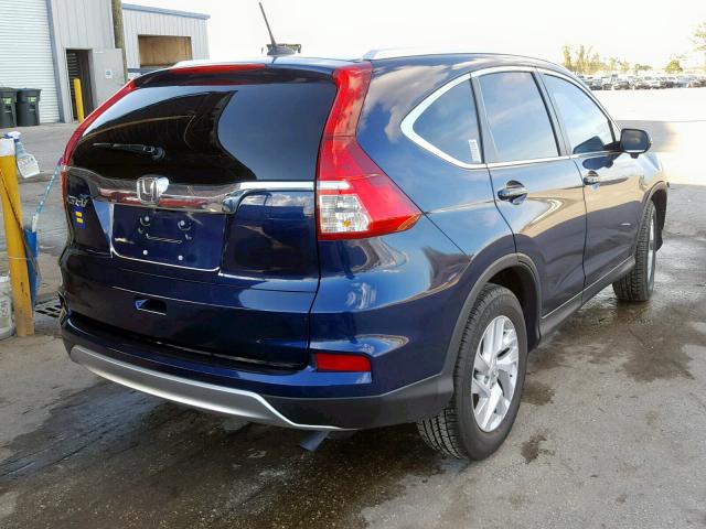 2HKRM3H71GH542655 - 2016 HONDA CR-V EXL BLUE photo 4