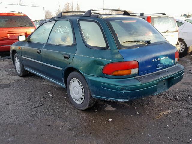 JF1GF4353VH817330 - 1997 SUBARU IMPREZA L GREEN photo 3