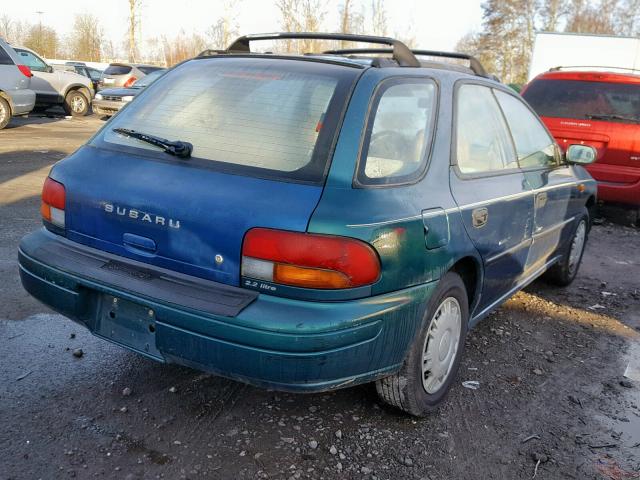 JF1GF4353VH817330 - 1997 SUBARU IMPREZA L GREEN photo 4