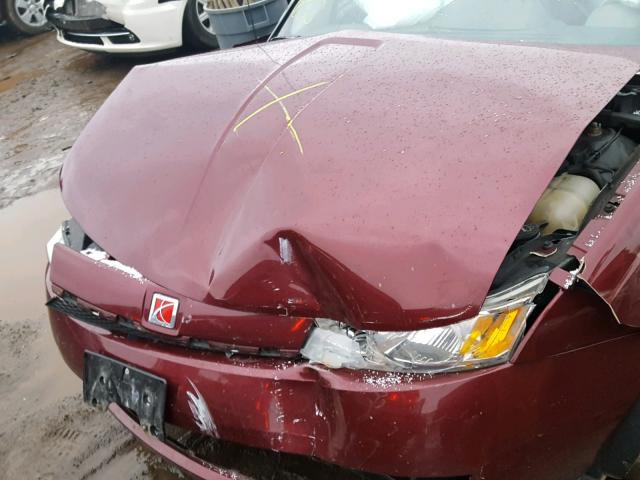 1G8AF52FX3Z169289 - 2003 SATURN ION LEVEL BURGUNDY photo 9
