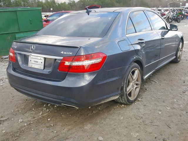 WDDHF9BB1CA610711 - 2012 MERCEDES-BENZ E 550 4MAT GRAY photo 4