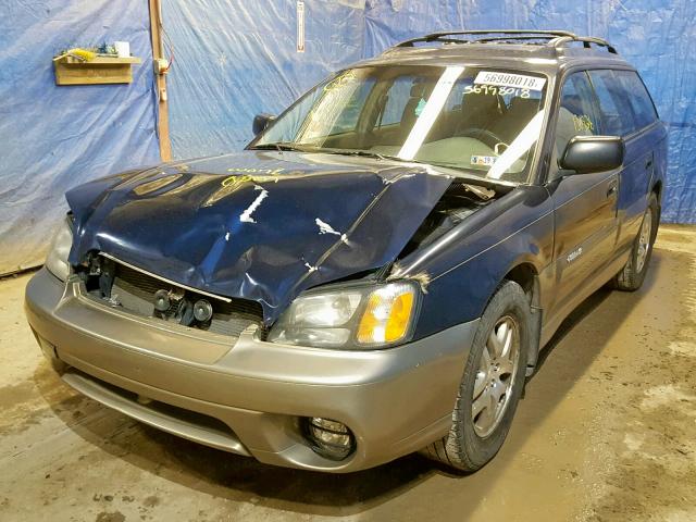 4S3BH675947602060 - 2004 SUBARU LEGACY OUT BLUE photo 2