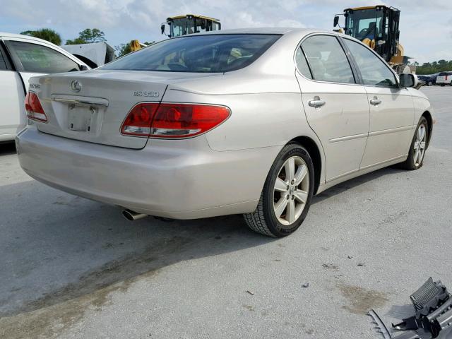 JTHBA30G155133007 - 2005 LEXUS ES 330 GRAY photo 4