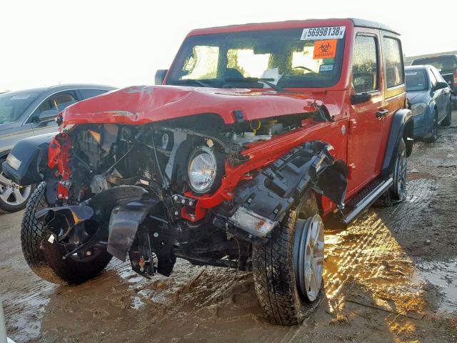 1C4GJXAG9JW235494 - 2018 JEEP WRANGLER S RED photo 2