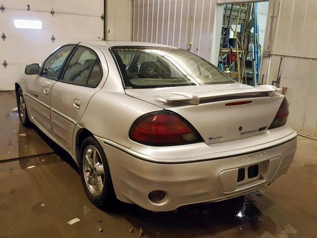 1G2NW52E11C276928 - 2001 PONTIAC GRAND AM G SILVER photo 3