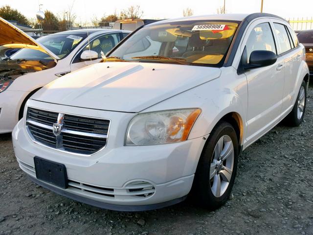 1B3CB4HA7AD586445 - 2010 DODGE CALIBER SX WHITE photo 2