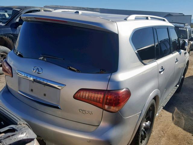 JN8AZ2NFXB9502973 - 2011 INFINITI QX56 GRAY photo 4