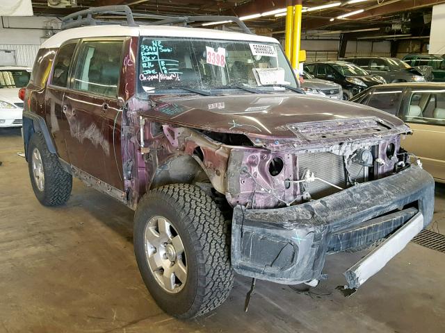 JTEBU11F370083371 - 2007 TOYOTA FJ CRUISER MAROON photo 1