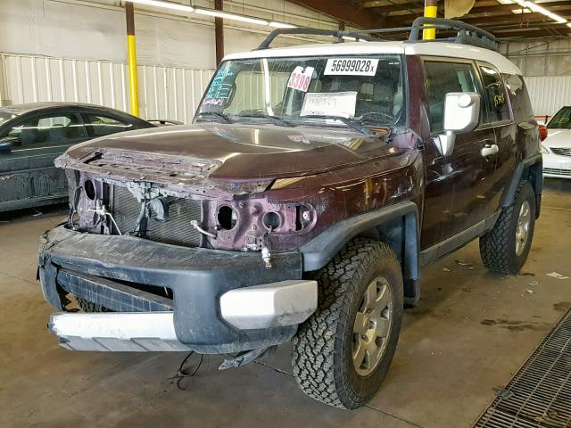 JTEBU11F370083371 - 2007 TOYOTA FJ CRUISER MAROON photo 2