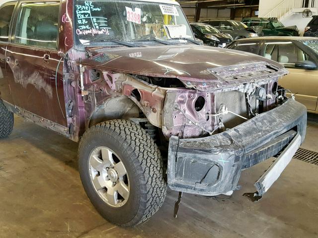 JTEBU11F370083371 - 2007 TOYOTA FJ CRUISER MAROON photo 9