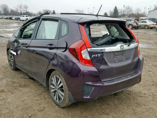 3HGGK5H85FM757595 - 2015 HONDA FIT EX PURPLE photo 3