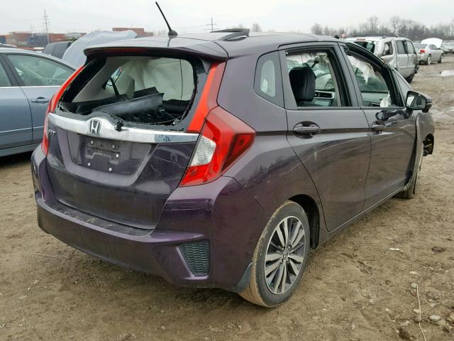 3HGGK5H85FM757595 - 2015 HONDA FIT EX PURPLE photo 4