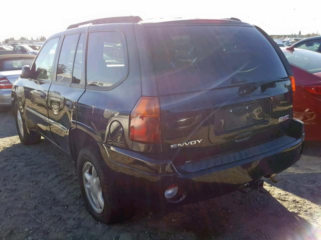 1GKDT13S572213704 - 2007 GMC ENVOY BLACK photo 3