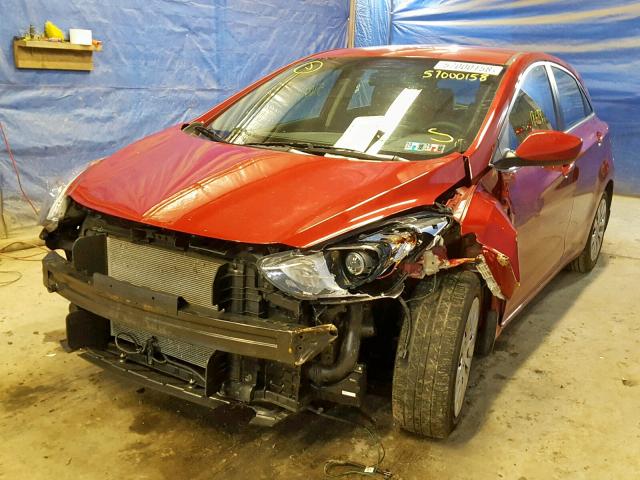 KMHD35LH8HU354131 - 2017 HYUNDAI ELANTRA GT RED photo 2