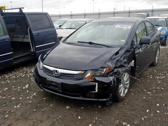 19XFB2F93CE009972 - 2012 HONDA CIVIC EXL BLACK photo 2