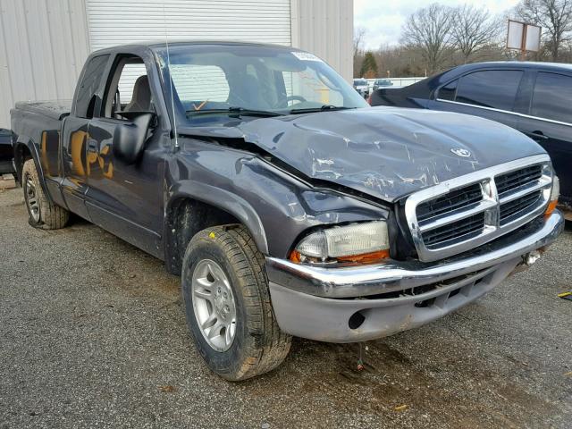 1D7GL42K74S621067 - 2004 DODGE DAKOTA SLT GRAY photo 1