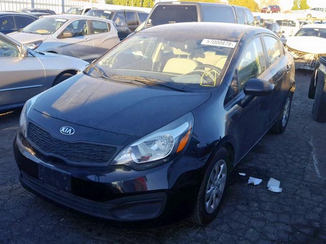 KNADM4A3XD6292312 - 2013 KIA RIO LX BLACK photo 2