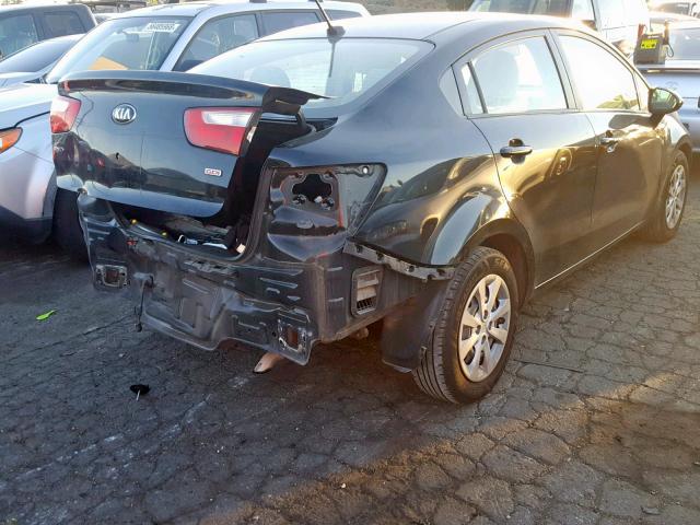 KNADM4A3XD6292312 - 2013 KIA RIO LX BLACK photo 4