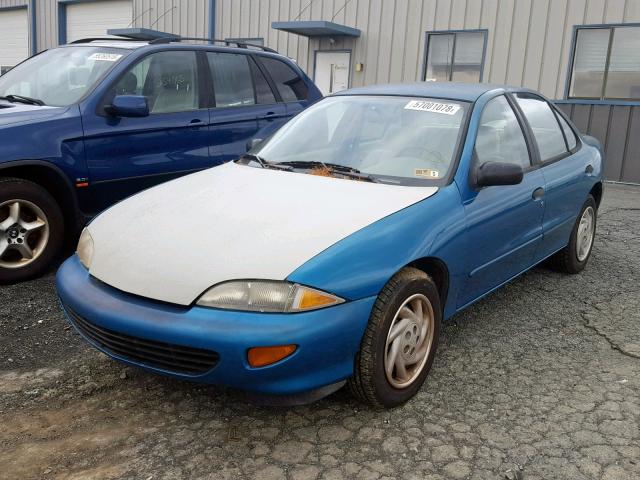 1G1JF5242W7161104 - 1998 CHEVROLET CAVALIER L TEAL photo 2