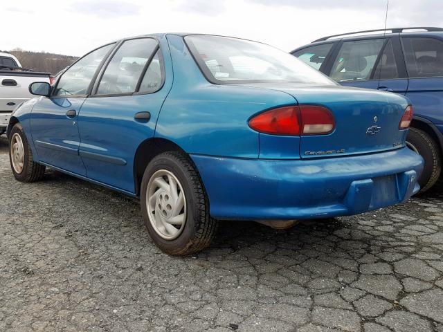 1G1JF5242W7161104 - 1998 CHEVROLET CAVALIER L TEAL photo 3