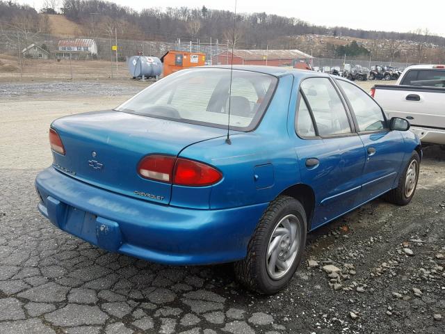 1G1JF5242W7161104 - 1998 CHEVROLET CAVALIER L TEAL photo 4