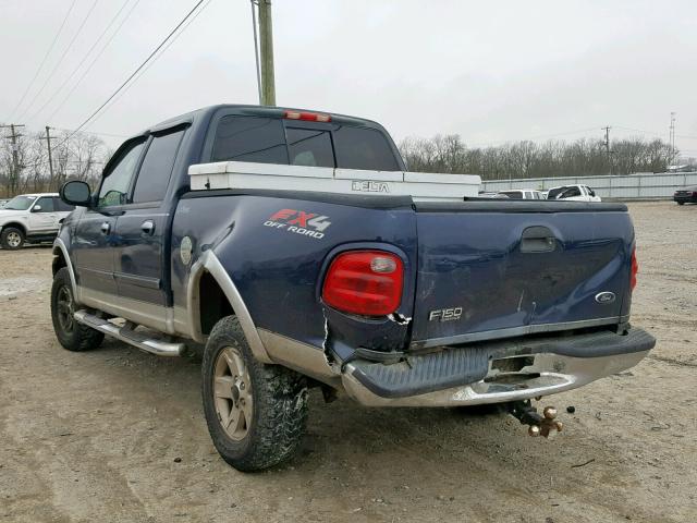 1FTRW08L83KD26450 - 2003 FORD F150 SUPER BLUE photo 3