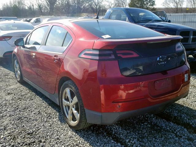 1G1RD6E43BU101483 - 2011 CHEVROLET VOLT RED photo 3