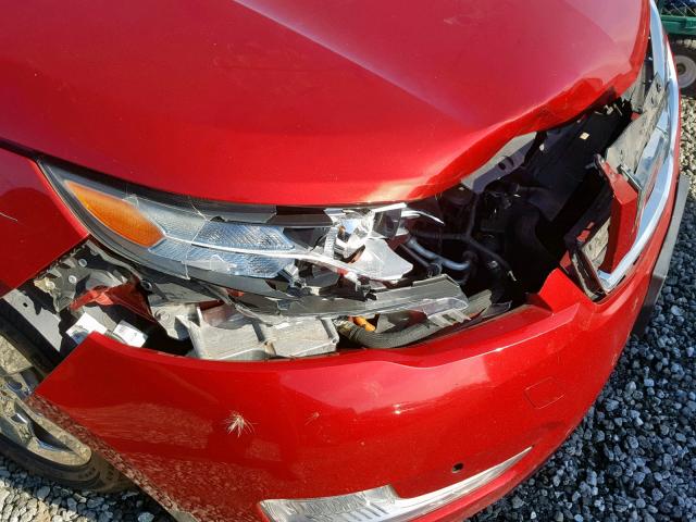 1G1RD6E43BU101483 - 2011 CHEVROLET VOLT RED photo 9