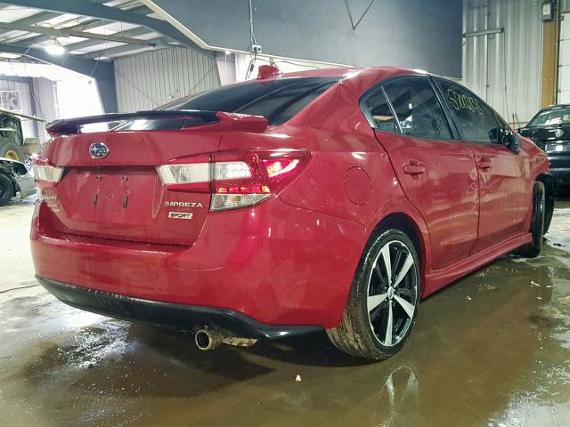 4S3GKAK66H3603075 - 2017 SUBARU IMPREZA SP RED photo 4