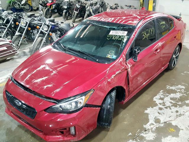 4S3GKAK66H3603075 - 2017 SUBARU IMPREZA SP RED photo 9