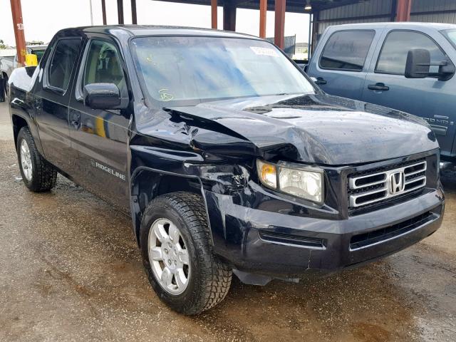 2HJYK16596H525287 - 2006 HONDA RIDGELINE BLACK photo 1