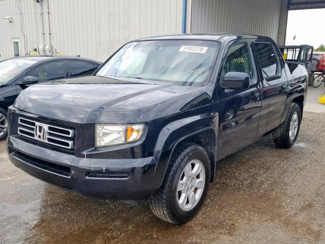 2HJYK16596H525287 - 2006 HONDA RIDGELINE BLACK photo 2