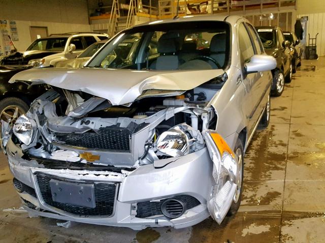 KL1TD6DE5AB084694 - 2010 CHEVROLET AVEO LS SILVER photo 2