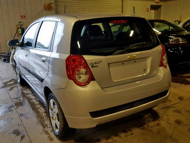KL1TD6DE5AB084694 - 2010 CHEVROLET AVEO LS SILVER photo 3