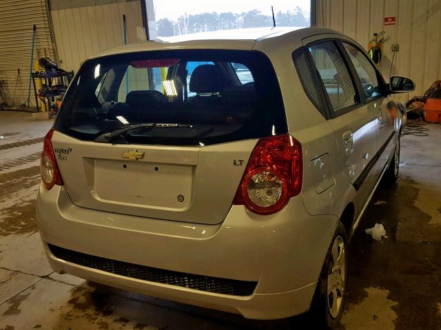 KL1TD6DE5AB084694 - 2010 CHEVROLET AVEO LS SILVER photo 4