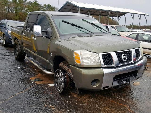 1N6AA07A84N535048 - 2004 NISSAN TITAN XE GREEN photo 1