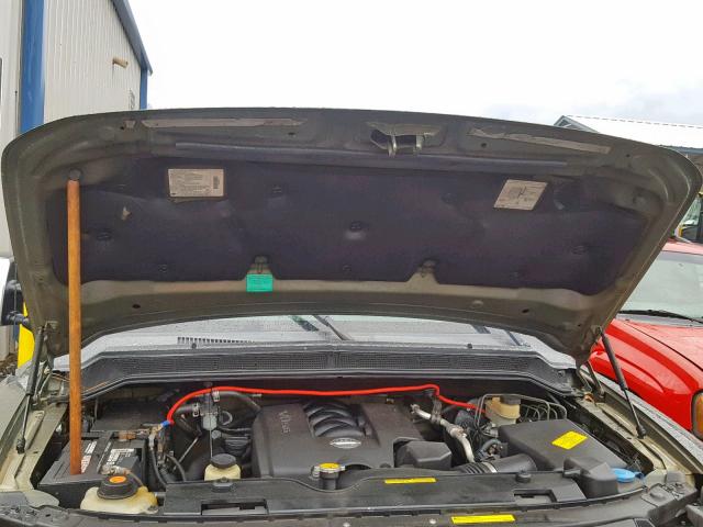 1N6AA07A84N535048 - 2004 NISSAN TITAN XE GREEN photo 7