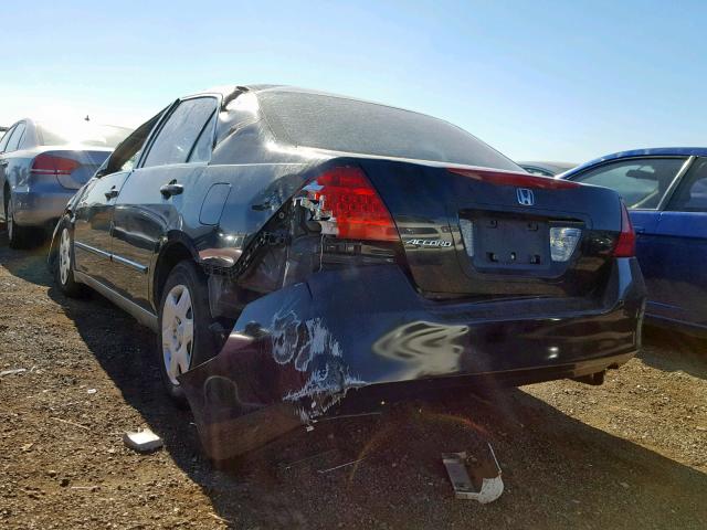 1HGCM56467A036807 - 2007 HONDA ACCORD LX BLACK photo 3