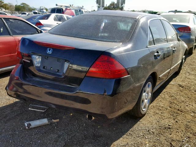 1HGCM56467A036807 - 2007 HONDA ACCORD LX BLACK photo 4