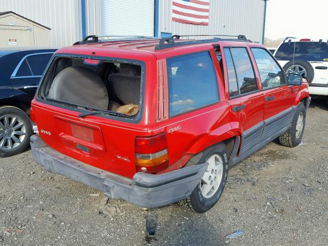 1J4GZ58S3RC260230 - 1994 JEEP GRAND CHER RED photo 4