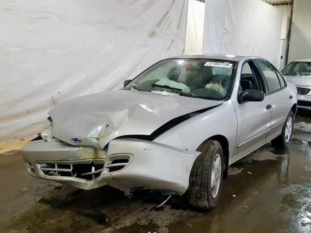 1G1JC524X27459175 - 2002 CHEVROLET CAVALIER B SILVER photo 2