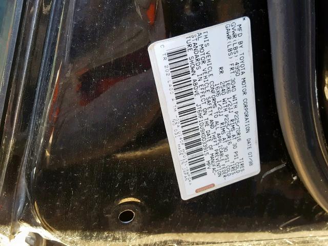 JT6HF10U9X0033915 - 1999 LEXUS RX 300 BLACK photo 10