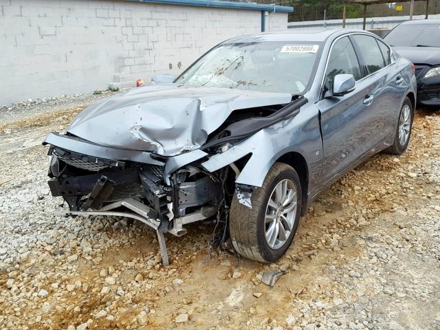 JN1BV7APXEM675646 - 2014 INFINITI Q50 BASE BLUE photo 2