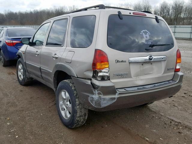 4F2YU08152KM63330 - 2002 MAZDA TRIBUTE LX GOLD photo 3