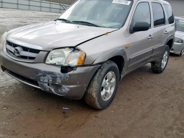 4F2YU08152KM63330 - 2002 MAZDA TRIBUTE LX GOLD photo 9