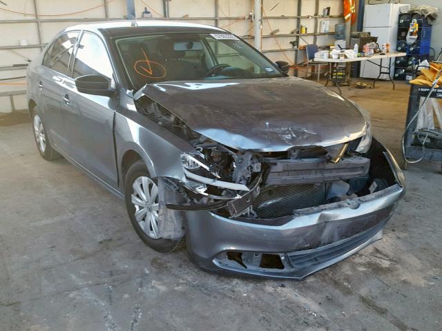 3VW2K7AJ8DM378022 - 2013 VOLKSWAGEN JETTA BASE Մոխրագույն լուսանկար 1