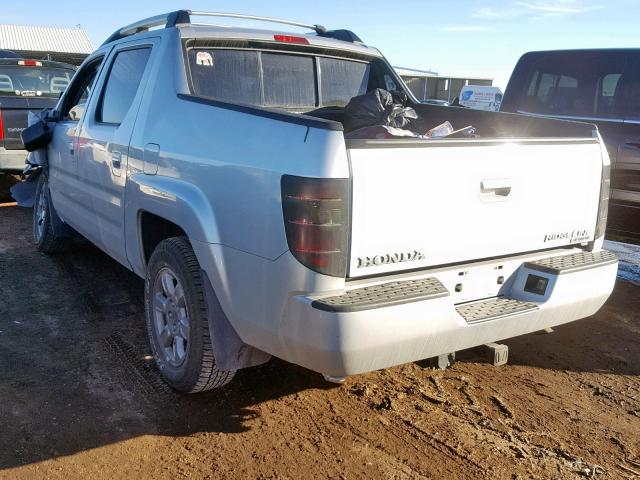 2HJYK16338H537520 - 2008 HONDA RIDGELINE SILVER photo 3