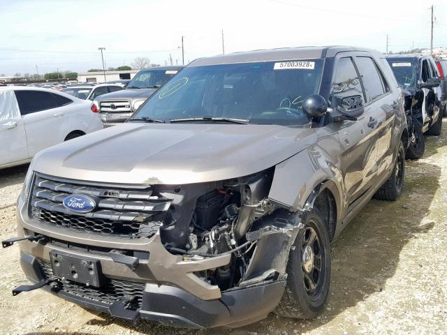 1FM5K8AR2HGB71830 - 2017 FORD EXPLORER P GRAY photo 2