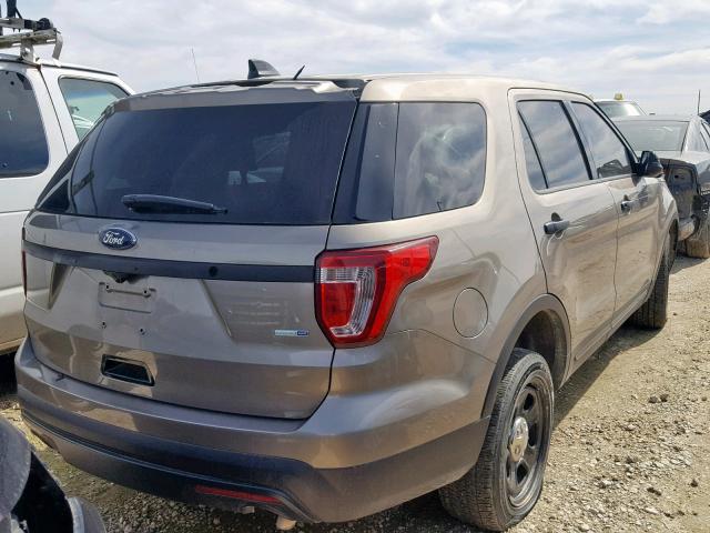 1FM5K8AR2HGB71830 - 2017 FORD EXPLORER P GRAY photo 4